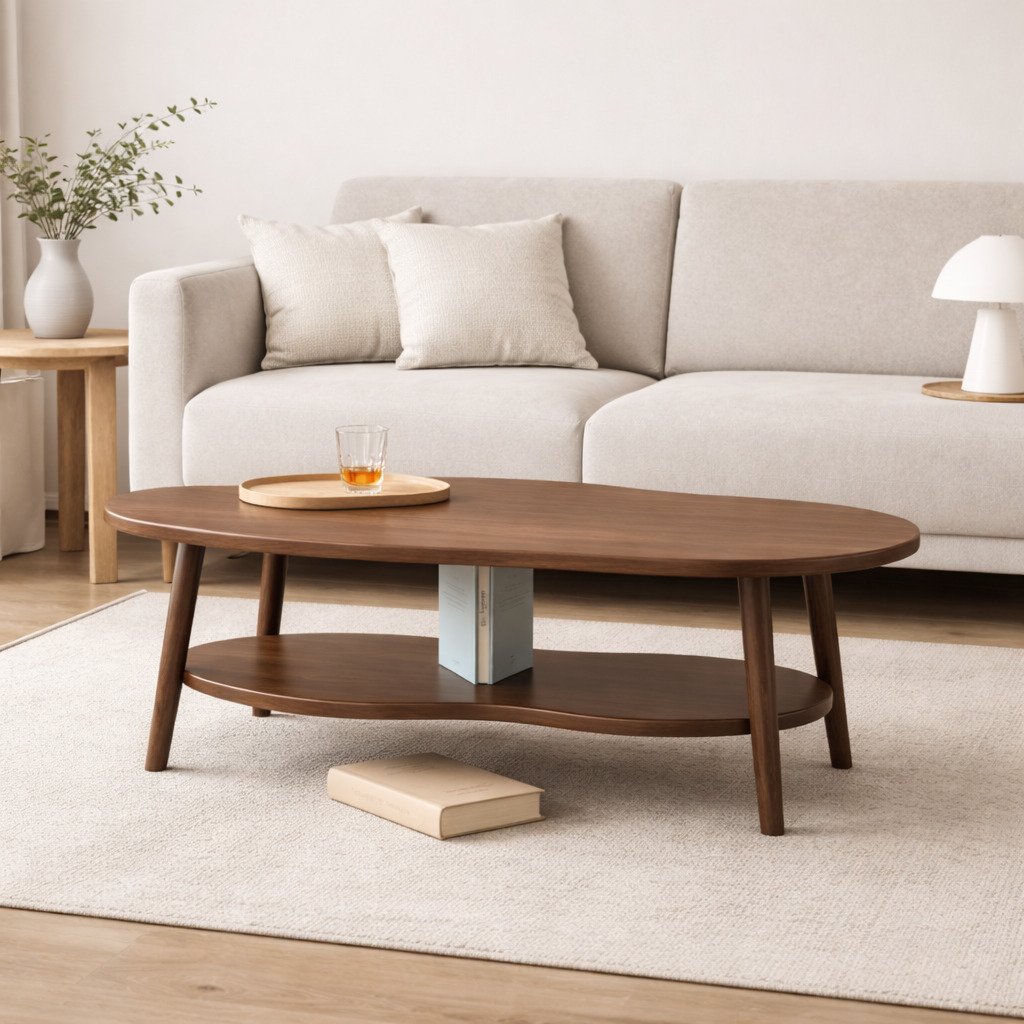 cloud shaped japandi coffee table