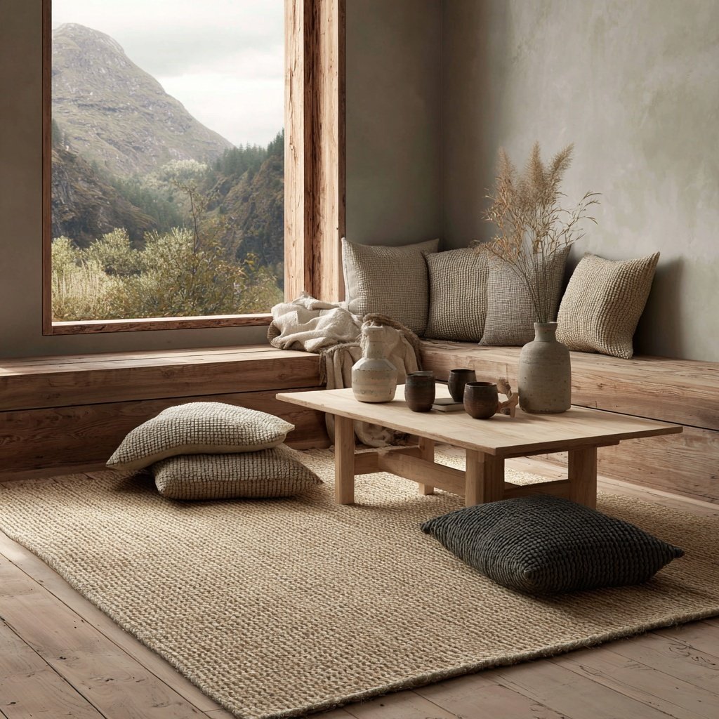 japandi jute rug